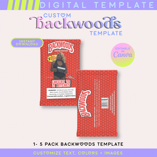 Editable Backwoods Wrapper Template | Canva Digital Download