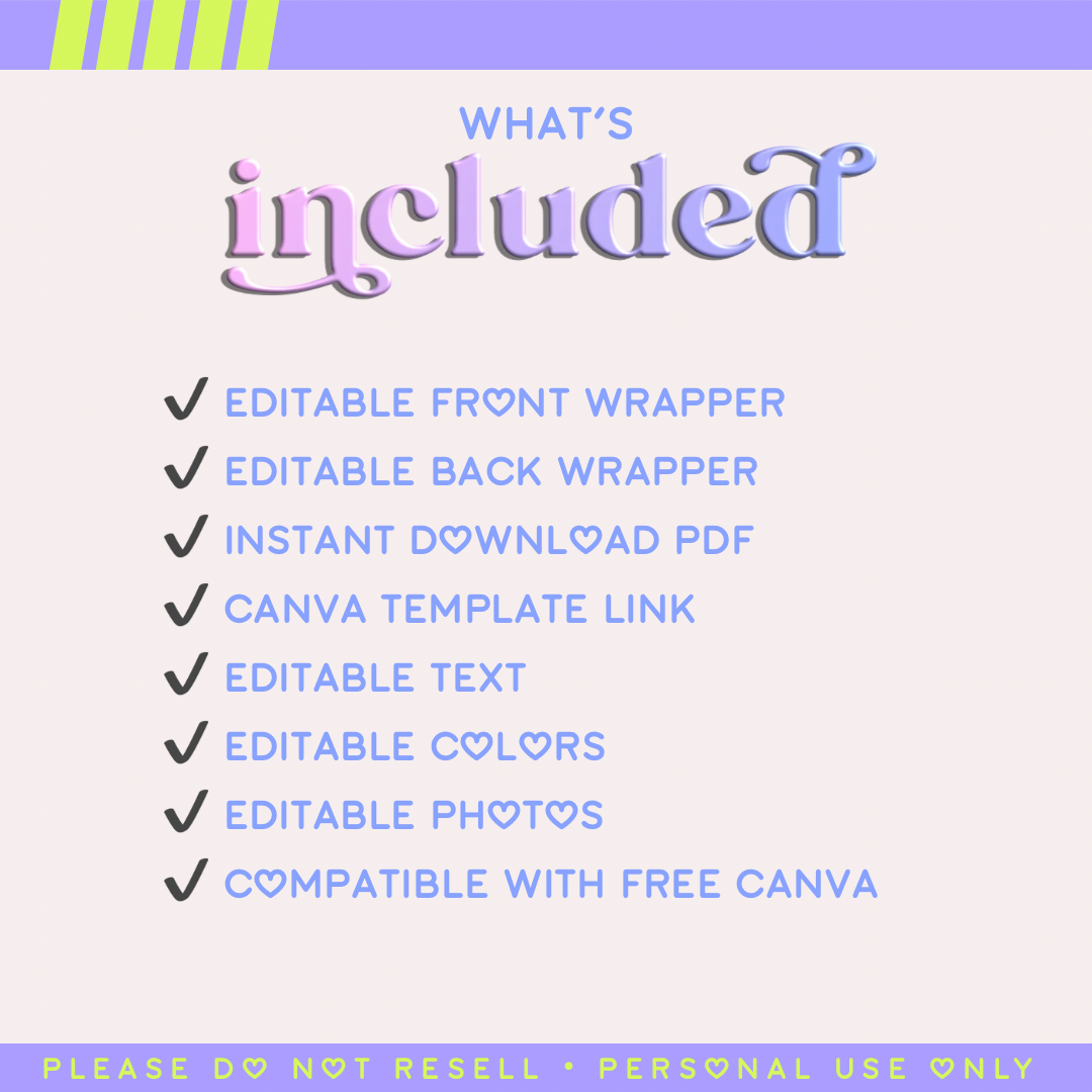 Editable Backwoods Wrapper Template | Canva Digital Download