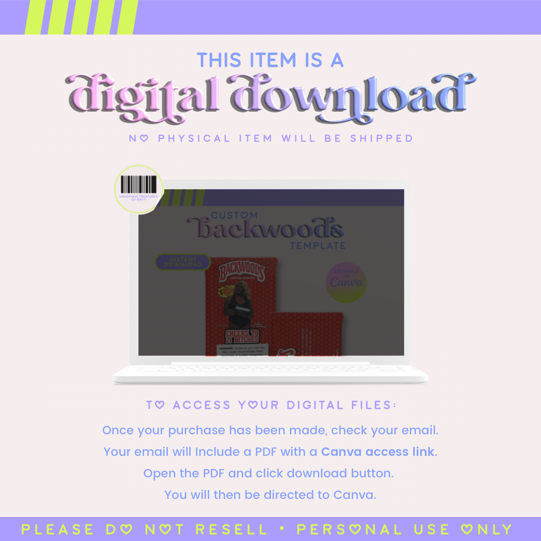 Editable Backwoods Wrapper Template | Canva Digital Download
