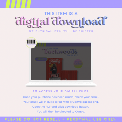Editable Backwoods Wrapper Template | Canva Digital Download