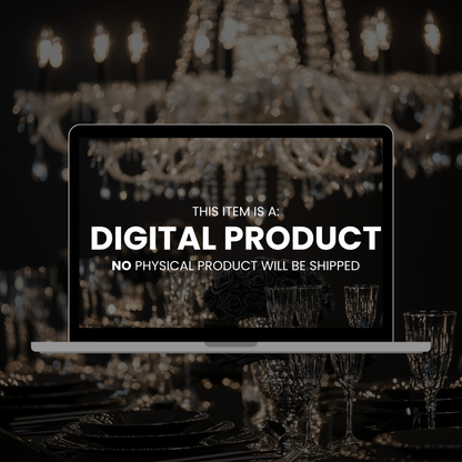 All Black Dinner Party Invitation